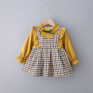 Kids' Casual Dress Colorful Check One-piece Dress Kids