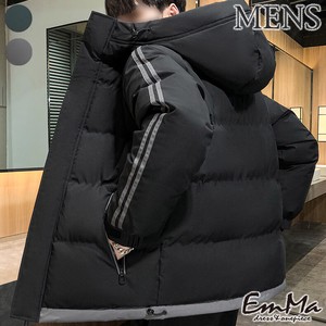 【メンズ】 EC4319 中綿ジャケット ショートジャケット フード付き 冬 あたたかい