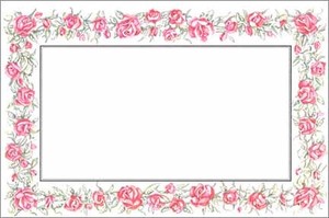 メッセージカード（封筒＆カード各6枚セット）「ピンクローズ」母の日 バレンタイン
