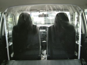 飛沫防止透明間仕切りｼｰﾄ車内用 1.28×1.3m