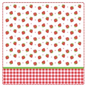 Gauze Handkerchief Strawberry Made in Japan