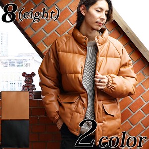 Jacket Cotton Batting Down Jacket Leather Stand-up Collar Blouson