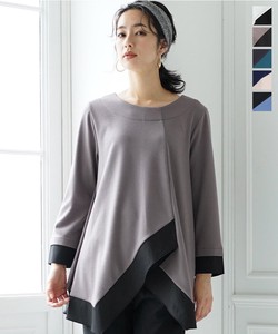 Tunic Crew Neck A-Line Switching New Color