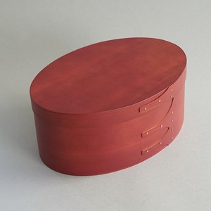 Small Item Organizer Red Shaker Oval Box