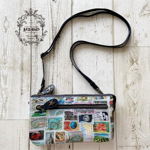 Long Wallet Printed Genuine Leather Pochette