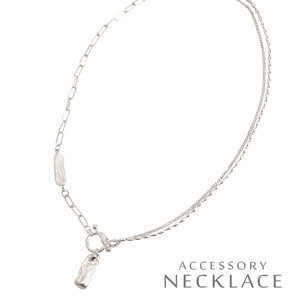 Plain Silver Chain Design Necklace M