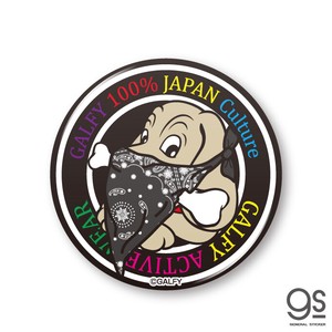 GALFY ミラー缶 バンダナ 57mm 鏡 キャラクター ガルフィー ファッション ストリート 犬 ヤンキー GAL027