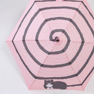 【gnocco】折り畳み傘【うずまきキャット・ピンク】