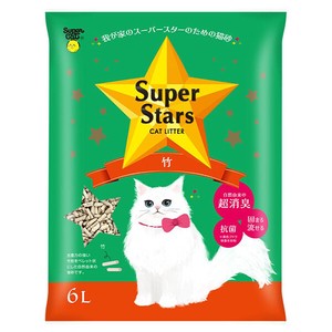 ［スーパーキャット］Super Stars CATLITTER 竹 6L