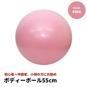 フィットネスボール エクササイズボール　バランスボール　ヨガボール　55cm ピンク