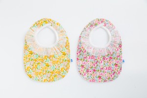 Babies Bib Tulle Floral Pattern Made in Japan