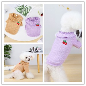 Dog Clothes Cherry Cardigan Sweater