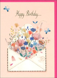 グリーティングカード 誕生日/バースデー 「花の手紙」 フラワー メッセージカード