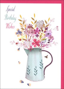 グリーティングカード 誕生日/バースデー 「花のじょうろ」 フラワー メッセージカード
