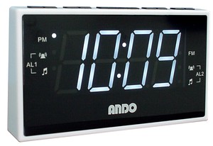 見やすい！クロックラジオ　AM/FMラジオ　ワイドFM　LED表示　目覚まし時計　デジタル選局