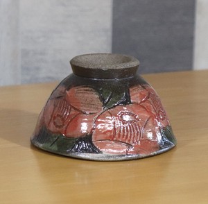Mashiko ware Rice Bowl Red Small