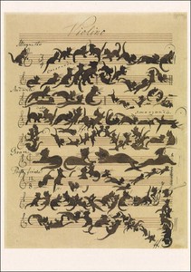 ポストカード アート シュヴィント「猫の交響曲」 メッセージカード