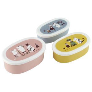 【スケーター】抗菌食洗機対応シール容器 3Pセット 【ムーミン くすみカラー】日本製