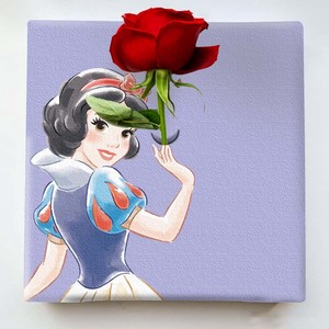白雪姫のIKEBANA 一輪挿し 花瓶 アートパネル キャンバス ディズニープリンセス  IKE-DSNY-2106-28