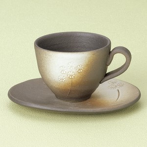 コーヒーカップ&ソーサー 白ぼかし小花 日本製 美濃焼 陶器 モダン