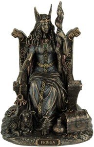 フリッガ/フリッグ 北欧の愛と結婚の女神 置物彫刻 彫像/北欧神話 最高位の女神（輸入品