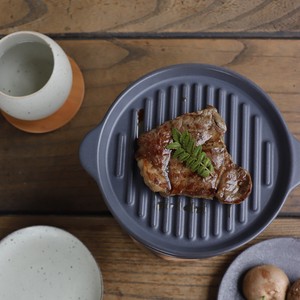 【SALIU】-The chef- グリルプレート 　直火・オーブン対応/耐熱陶器/日本製/ベイクパン/LOLO/ロロ