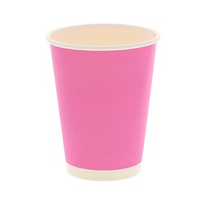 ヘイコー 紙コップ ペーパーカップ アイス・ホット兼用 12オンス 口径90mm ピンク 50個