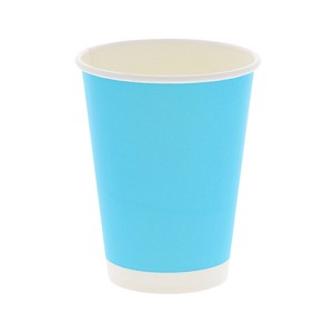 ヘイコー 紙コップ ペーパーカップ アイス・ホット兼用 12オンス 口径90mm ライトブルー 50個