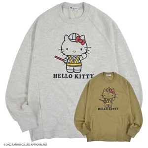 Sweatshirt Hello Kitty Sweatshirt Brushed Lining Sanrio Characters Ladies'
