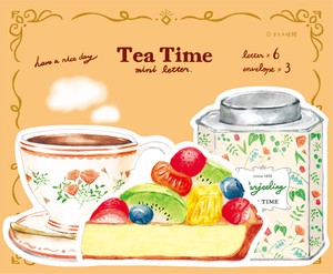 Furukawa Shiko Letter set Otome-Time Die-Cut Mini Letter Set Tea Time