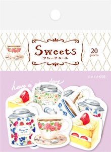 Otome Time Washi Flake Stickers Sweets Tea Time