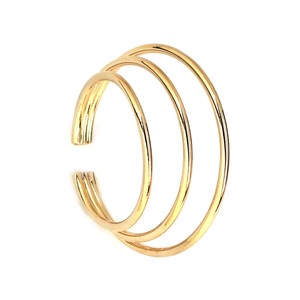 Clip-On Earrings Gold Post Nickel-Free Ear Cuff Rings Jewelry Made in Japan