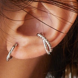 Clip-On Earrings Gold Post Earrings Ear Cuff Rings Jewelry Made in Japan