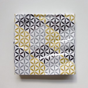 デザインペーパーナプキン 374151 Abstrakt Cubes black 幾何学柄