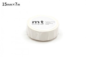 【カモ井加工紙】mt 1P マットホワイト  / マスキングテープ