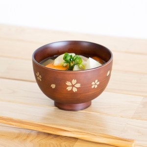 Soup Bowl Brown Sakura