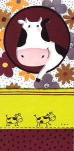 ロングポストカード イラスト VIC「ウシ/牛」メッセージカード
