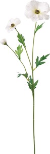 【造花】リュクスラナンキュラススプレー　ホワイト　FA−7365W