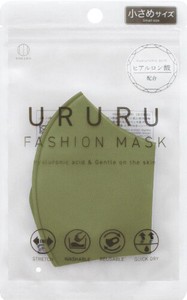 URURUファッションマスク(ヒアルロン酸配合)小さめサイズ ライトカーキ KM-451