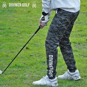 【ゴルフウェア】オリジナルロゴデザインストレッチスリムシルエットゴルフパンツ／DIVNER GOLF