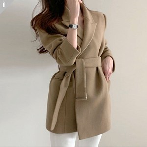 Ladies SALE【アウター】ハーフ　ルーズフィット　シンプル　コート　Half coat「2022新作」