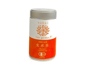 有機のお茶　玄米茶(リーフ）缶