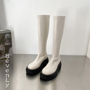 韓国ファッション 厚底 騎士ブーツ
