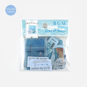 BGM トレーシングペーパーシール“旅日記” 海