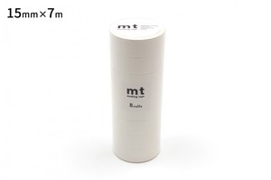 【カモ井加工紙】mt 8P マットホワイト  / マスキングテープ