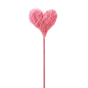 DECOLE Handicraft Material Heart Pink 6-pcs set