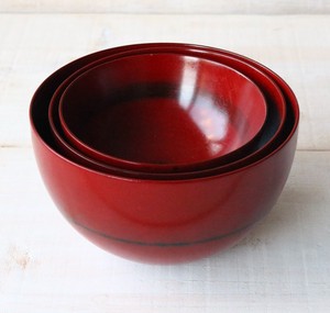 Donburi Bowl Wooden Set of 3