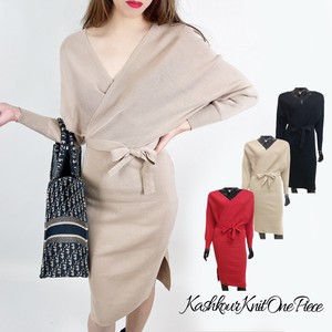 Casual Dress Dolman Sleeve Knitted Spring/Summer One-piece Dress