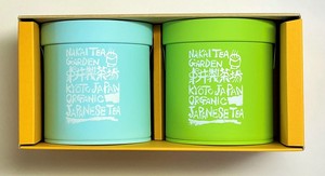 有機栽培茶ティーバッグ缶ギフト（煎茶2g12p・抹茶入り玄米茶2g12p）