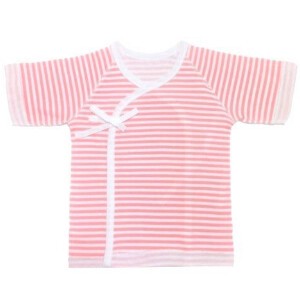 Babies Underwear Pink Border 50 ~ 60cm Made in Japan Autumn/Winter